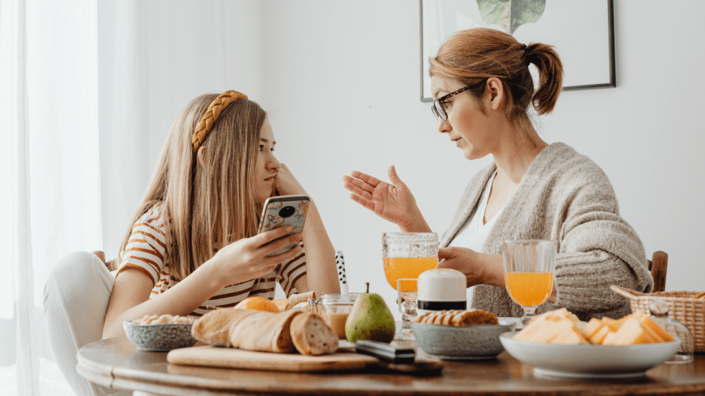 a person talking to each other