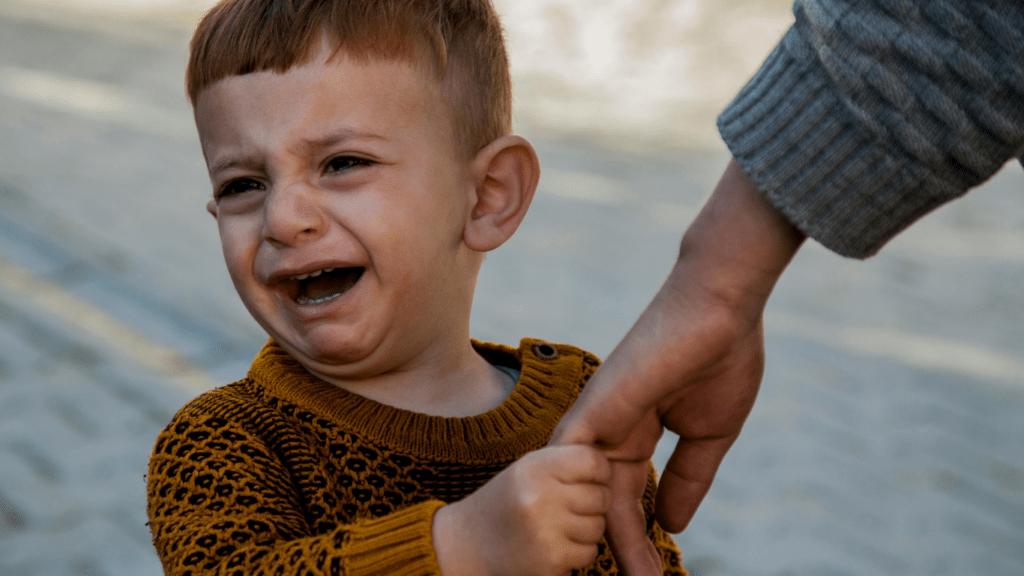 a children crying