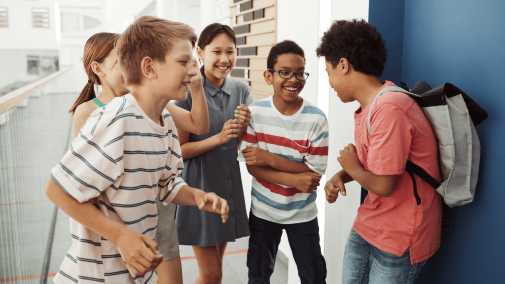 a group of children
