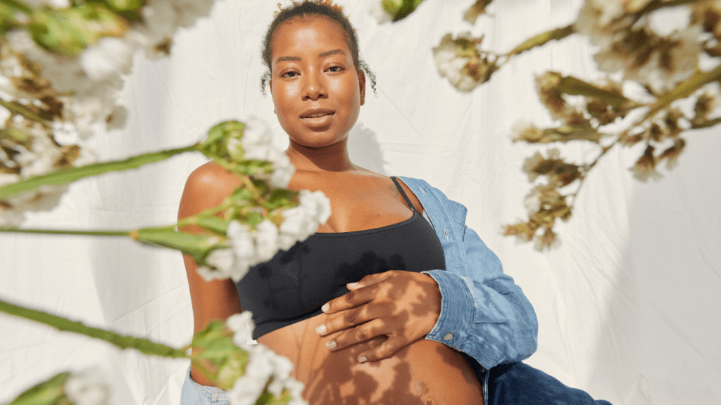 close up image of a pregnant woman