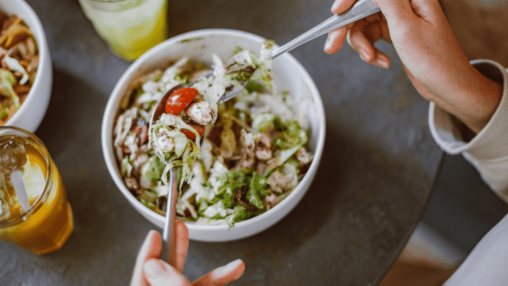 a salad in a bowl