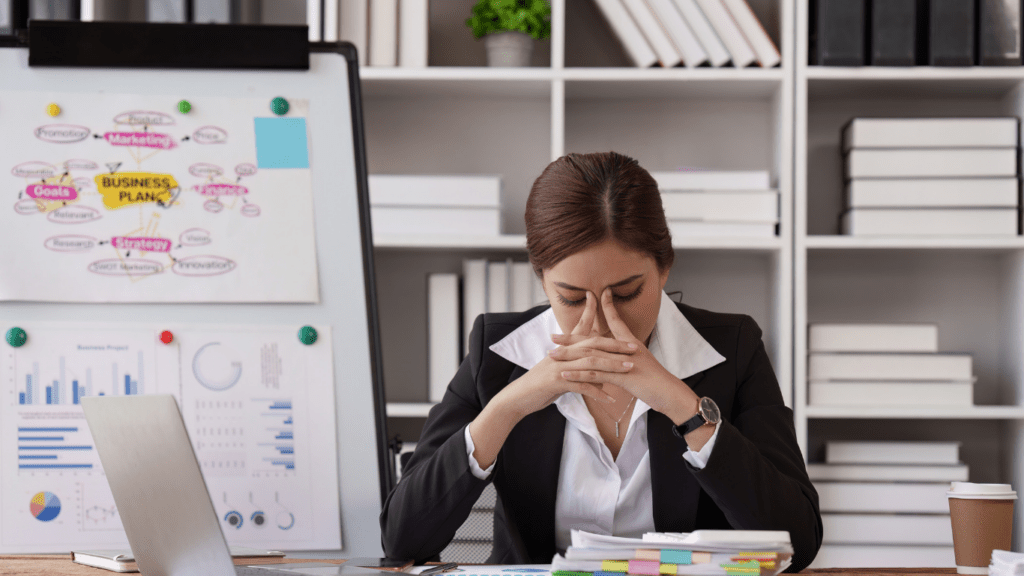 a stressed woman