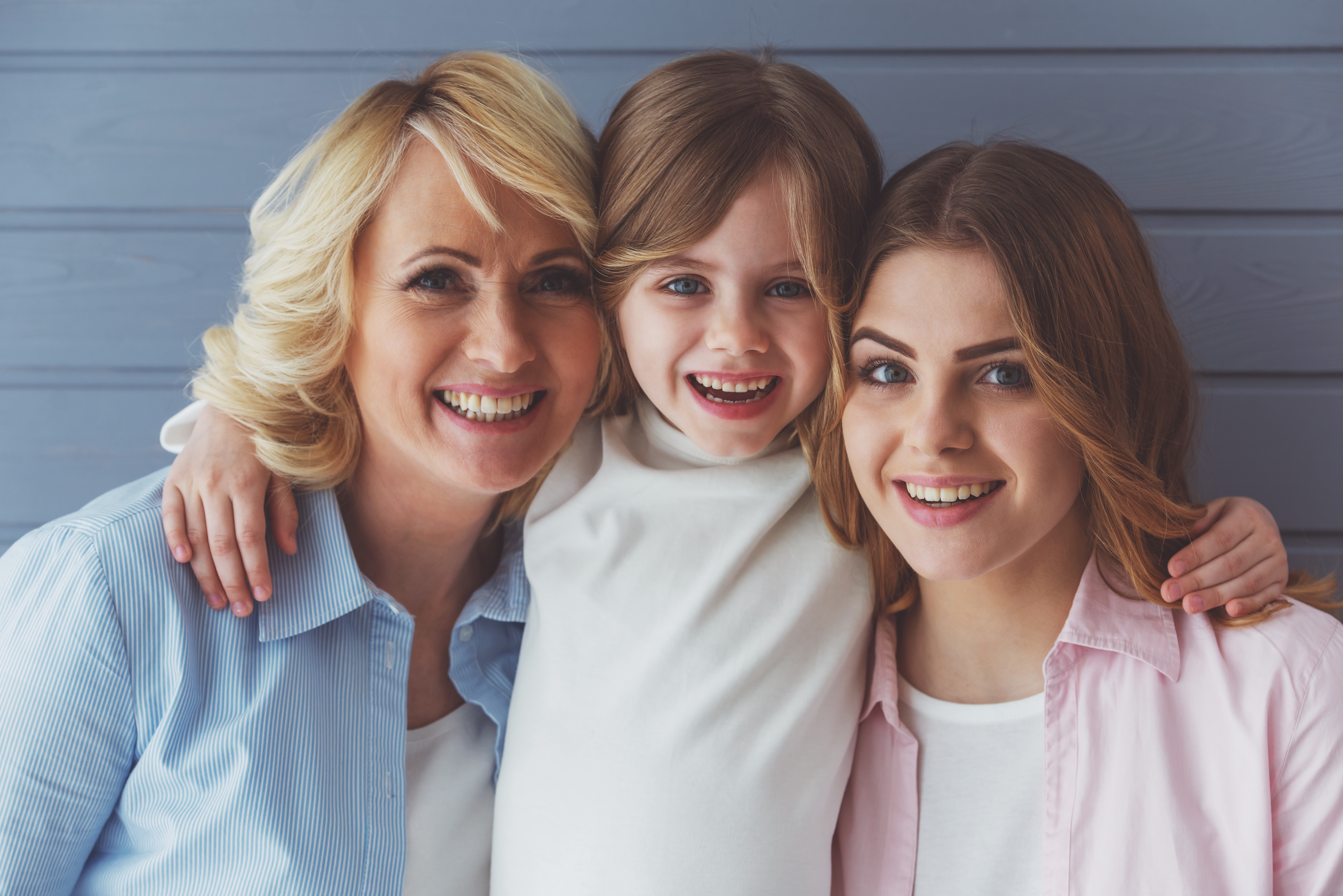 Granny, mom and daughter