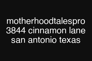 motherhoodtalespro 3844 cinnamon lane san antonio texas